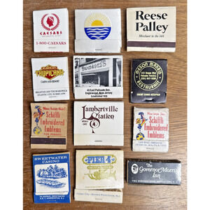 Vintage Matchbook Lot New Jersey Restaurants Casino Atlantic City Baumgart's NJ